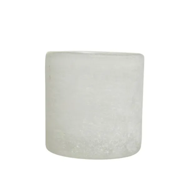Bungenäs Lyslykt 8 x 8 cm - Hvit Frostet - Image 1