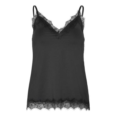 Bridget SL Lace Strap Top - Black