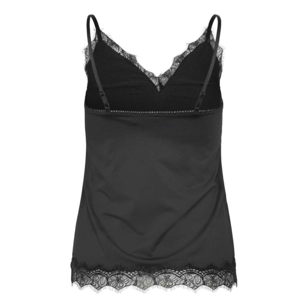 Bridget SL Lace Strap Top - Black - Image 2