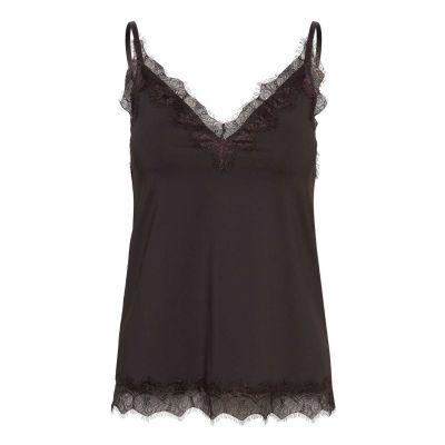Bridget SL Lace Strap Top - Mole