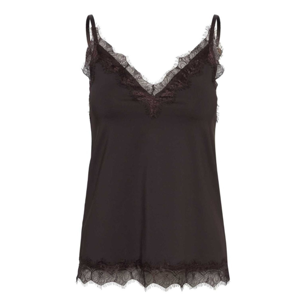 Bridget SL Lace Strap Top - Mole - Image 1