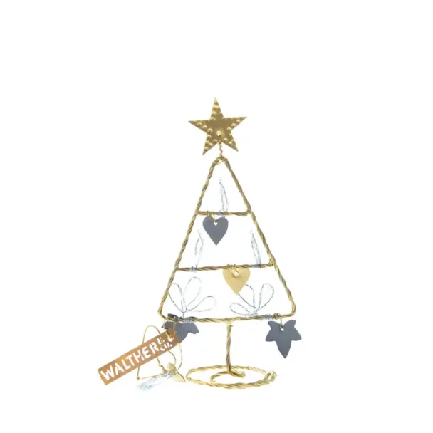 Juletre med Pynt - H 14 cm