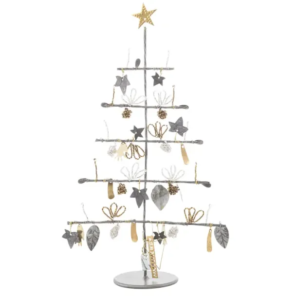 Juletre med Pynt - H 33 cm