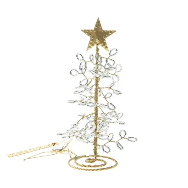 Perle Juletre Sølv - H 12 cm