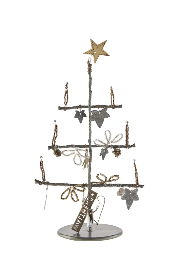 Juletre med Pynt - H 23 cm