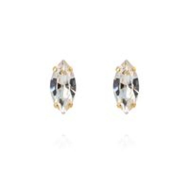 Perfect Navette Earrings - Gold/Crystal