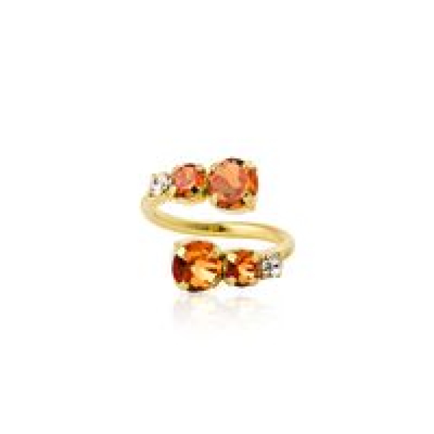 Halo Ring - Gold/Dark Orange