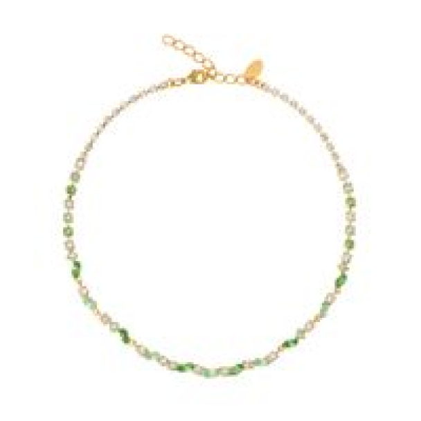 Alelia Necklace - Gold/Paradise Green Combo