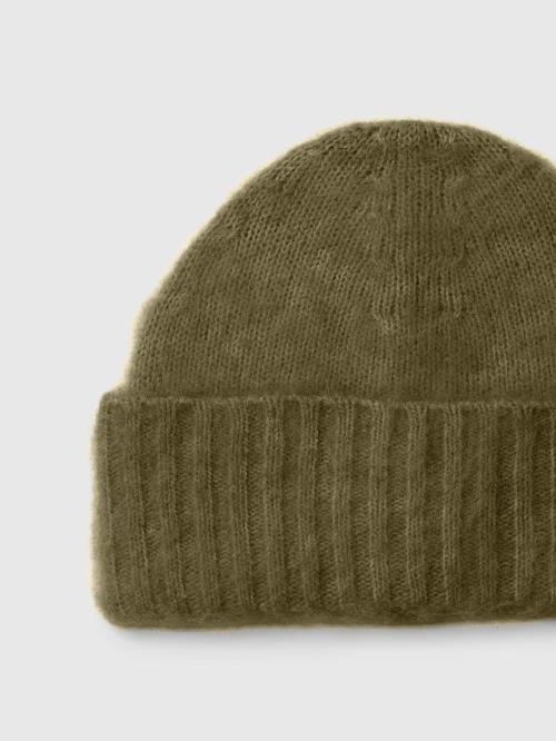 Lulu Brushed Knit Beanie Green