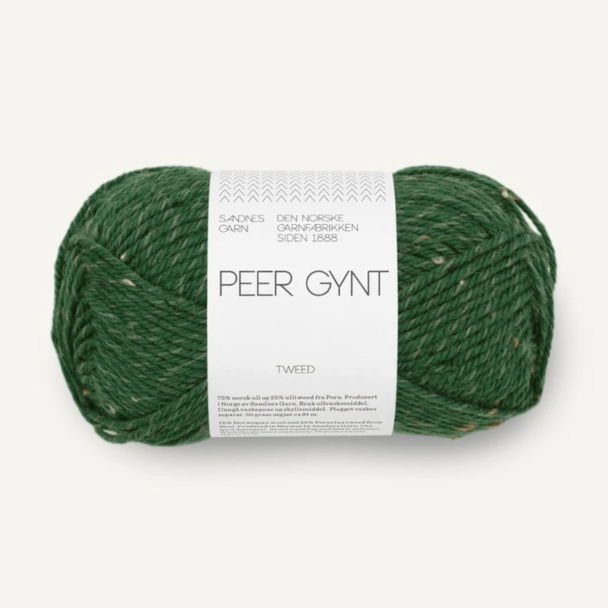 Peer Gynt forest green/brown tweed