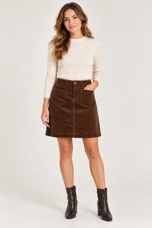 M Jeans Tutti kordfløyelskjørt - Image 1