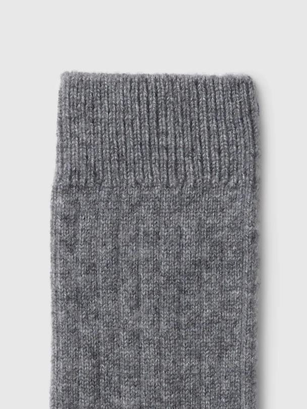 SLWLEA Cashmere Blend Sock - Medium Grey Melange - Image 2