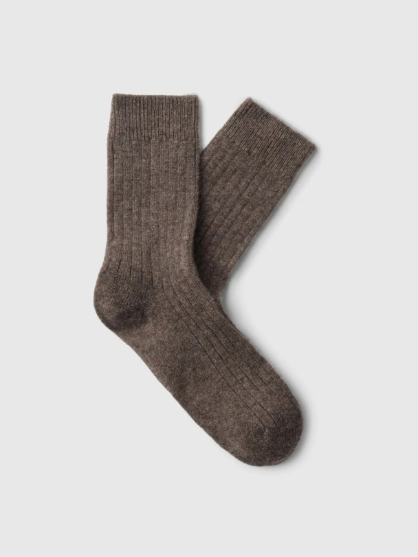SLWLEA Cashmere Blend Sock - Chocolate Chip Melange - Image 1