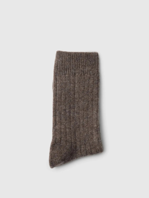 SLWLEA Cashmere Blend Sock - Chocolate Chip Melange - Image 3