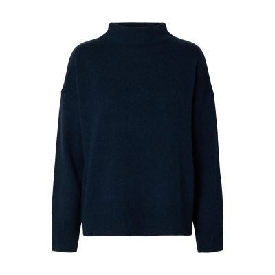 SLWGRY LS Knit T-Neck - Dark Sapphire Melange