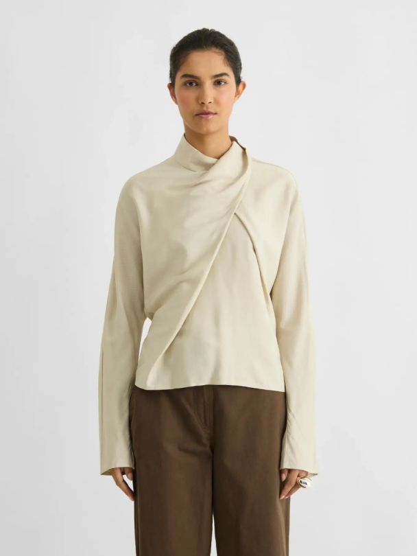 Roucasy High Neck Top - Pelican - Image 3