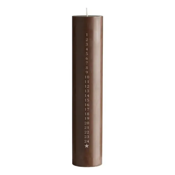 Kalenderkubbelys - Hasselnøtt - H 30 cm - Image 1