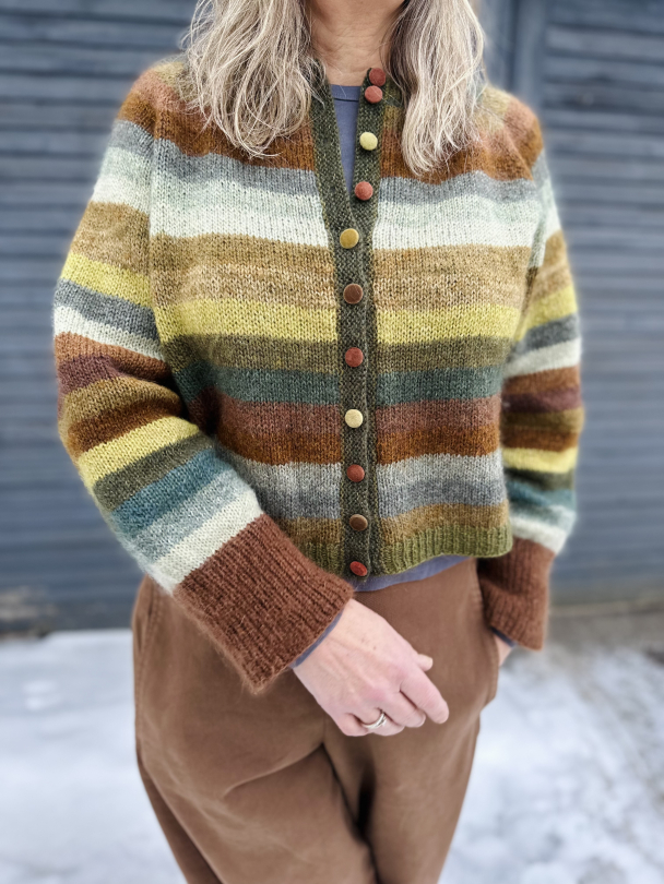 Wiola Stripe Cardigan Materialpakke - Image 1