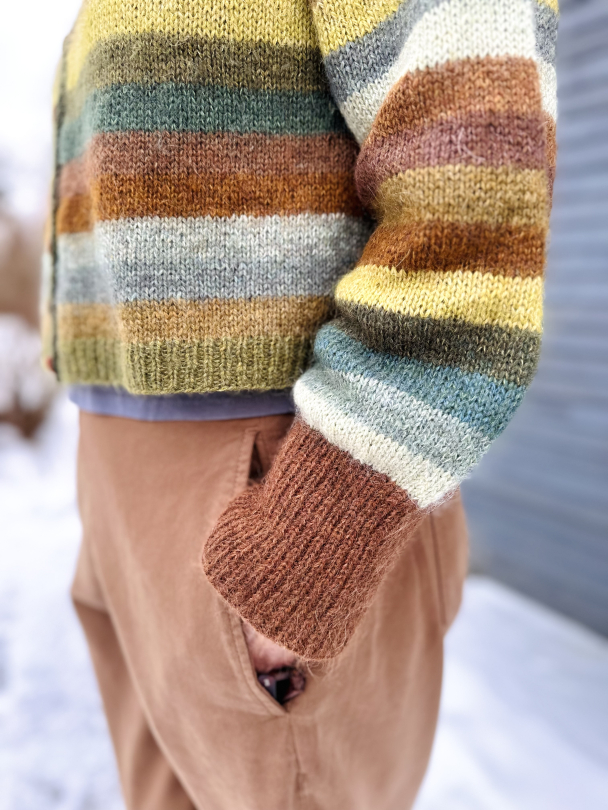 Wiola Stripe Cardigan Materialpakke - Image 2