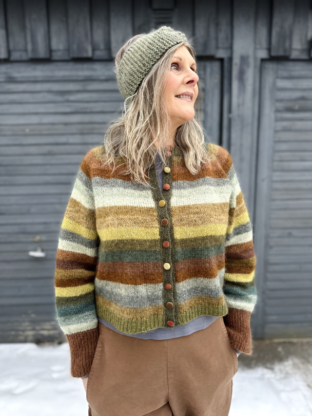 Wiola Stripe Cardigan Materialpakke - Image 3