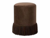 Brun fløyelspuff med frynsekant.png