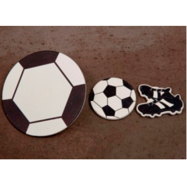 FINÉR FOTBALL MED KLYPE 6,5CM 6STK