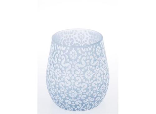 Lysglass/vase orient lysblå