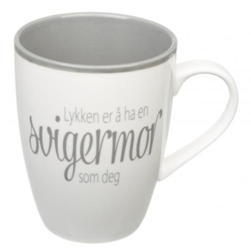 Krus Lykken...svigermor hvit m/grå