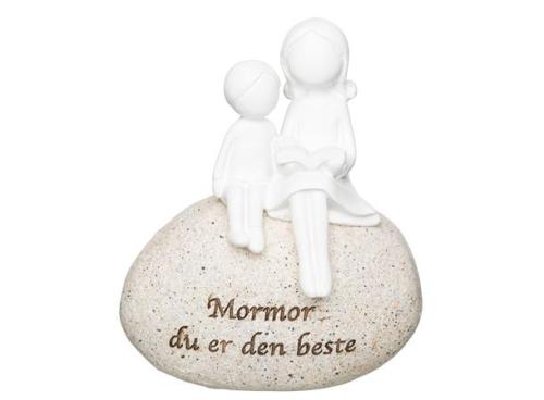 FIGUR PÅ STEIN, MORMOR H:8,5CM